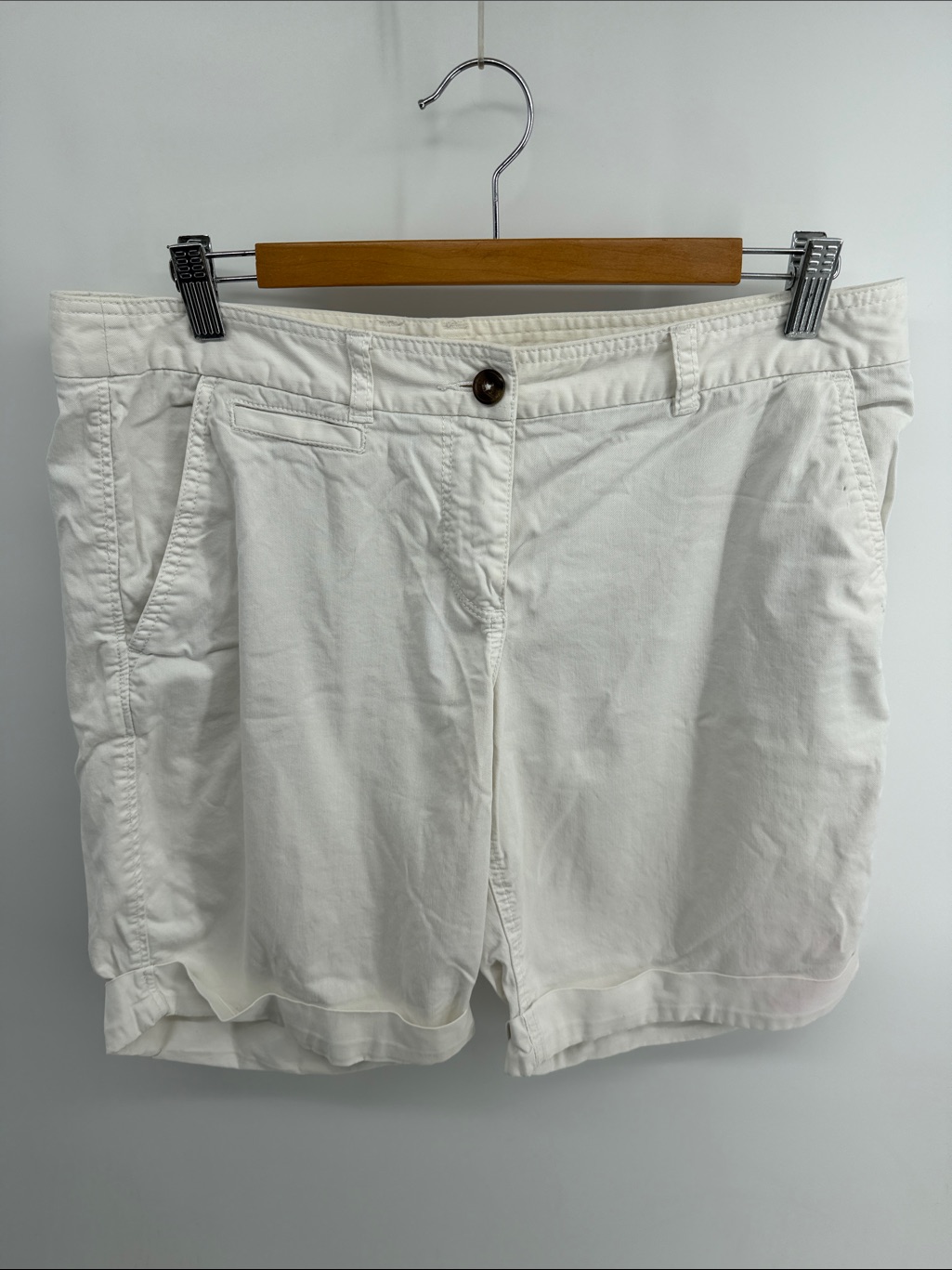 Boden Long Inseam Chino Cuffed Bermuda Shorts Sz 10r